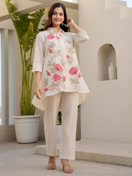 Pure Cotton Embroidered Co-ord Set