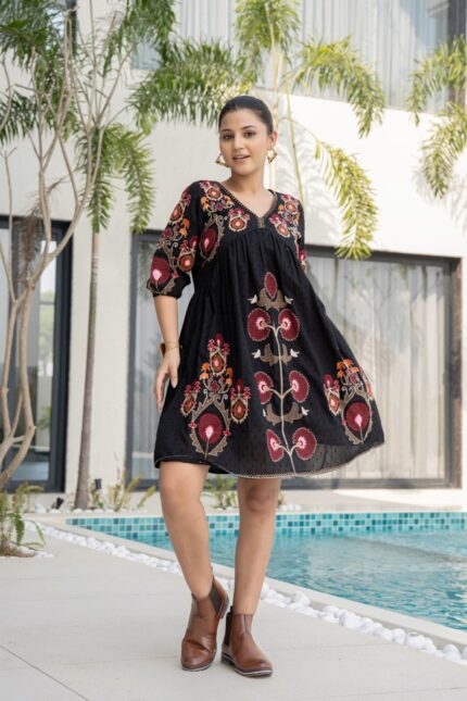 Cotton Embroidered Mini