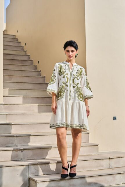 Cotton Embroidered Mini