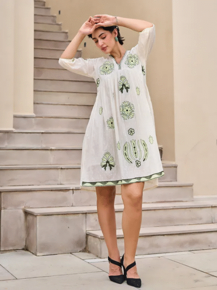 Cotton Embroidered Mini