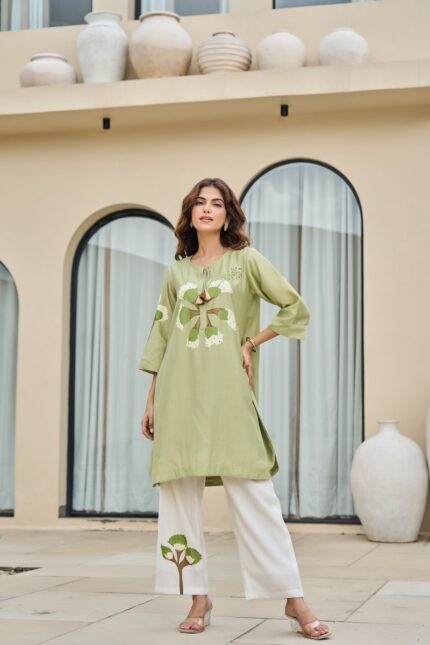 Roman Silk Hand Painted Co-ord Set